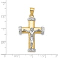 thumbnail image 3 of 14k Two-tone Gold Crucifix Pendant, 3 of 5