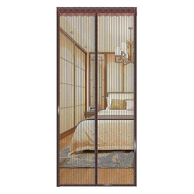 Cafe Mosquitera Magnética Para Puerta 95x220cm, Mosquitera Para Puerta De Fibra De Vidrio, Cortinas Mosquiteras Para Puerta Cierre Automático Malla Ultra Fina Sin Perforaciones