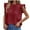 Wine1, variant on Diufon Cute Tops for Women Fashion Ruffle Sleeve Round Neck Shirts Summer Casual Going Out Solid Color Blouses