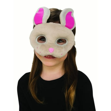 Childs Brown Bunny Plush Animal Easter Costume Accessory Mask