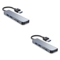 thumbnail image 3 of Methold Hub multipuerto USB 3,0, estación de acoplamiento de velocidad rápida, divisor de baja latencia, adaptador de disco en U para ordenador, Gris USB 3.0 2piezas, 3 of 6