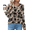 Apricot_black Floral, variant on Zeagoo Women's Elegant Long Sleeve Puff Sleeve Blouse Loose Fit Casual Work Office Wear Top