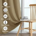 thumbnail image 5 of OVZME Taupe Blackout Curtains for Bedroom 72 Inch Length 2 Panels Set, Dual Rod Pocket Thermal Insulated Drapes for Living Room, 40W x 72L Inch, Taupe, 5 of 7