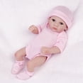 thumbnail image 2 of Handamde Full Body Vinyl Reborn Dolls 10inch Mini Girl Doll Newborn Doll Toy Very Small Doll, 2 of 7