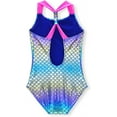 thumbnail image 2 of Girls Swimsuits One Piece Crossback Swimwear Beach Bathing Suit 3-14 Years, 2 of 5