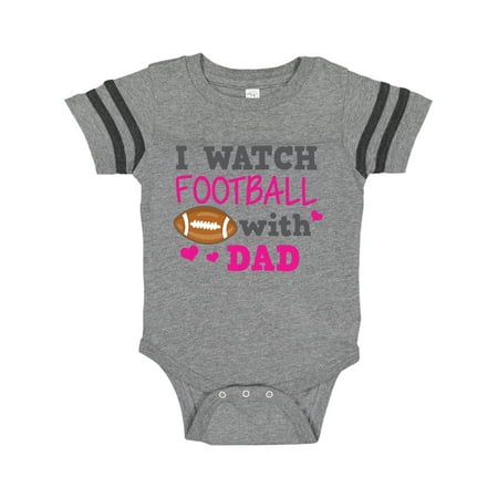 

Inktastic I Watch Football with My Dad Gift Baby Boy or Baby Girl Bodysuit