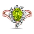 thumbnail image 3 of Star K � Genuine Peridot Pear Shape 8x6 Halo Split Shank Ring, 3 of 9
