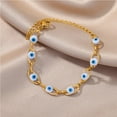 thumbnail image 2 of 2PCS Rainbow Evil Eye Bracelets For Women Stainless Steel Gold Color Turkish Demon Chain Charm Bracelet Summer Beach Jewelry, 2 of 6
