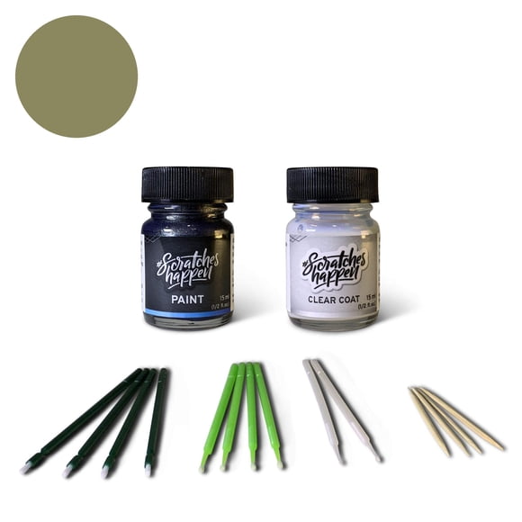 ScratchesHappen Exact-Match Touch Up Paint Kit - Olive Green Pearl (PFP/KFP) for Jeep - Essential (Paint + Clear Coat)