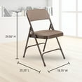 thumbnail image 2 of (Pack of 4) NPS® 2200 Series Fabric Upholstered Double Hinge Premium Folding Chair, Russet Walnut, 2 of 8
