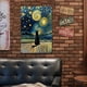 thumbnail image 4 of Placa de Metal Vintage de hierro, decoración de pintura Rectangular con gato bajo el cielo nocturno, 20x30cm, 4 of 9