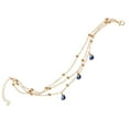 thumbnail image 2 of Bohemia Chic Mini Evil Eye Style Anklet Dangle Anklet for Barefoot Sandals Jewellery - Gold, 2 of 4
