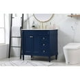thumbnail image 2 of Elegant Decor Bennett 36" Aluminum MDF Single Bathroom Vanity in Blue, 2 of 8