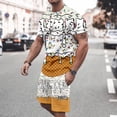 thumbnail image 2 of Men's Summer Casual Suits Loose Fit Printed Matching Sets Comfortable Daily Wear Outfits Non Stretch Breathable Lightweight, 2 of 6