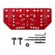 thumbnail image 2 of Plantilla para pasadores de estantes y plantillas para bisagras, 2 en 1, para perforaciones de metal, de aleación de aluminio rojo, plantilla para, 2 of 8