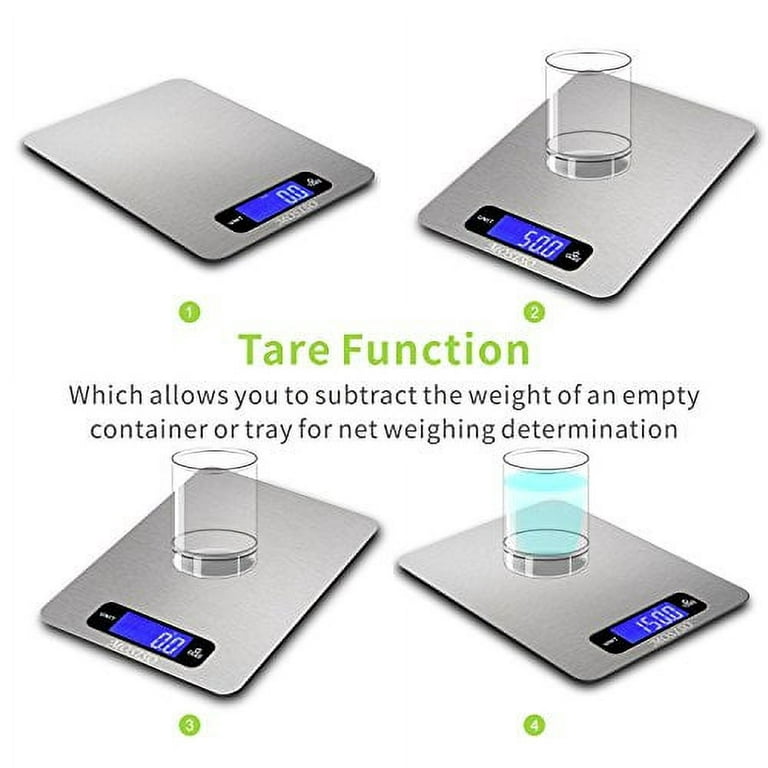 Moss and Stone Digital Kitchen Scale Food Multifunction Accuracy Digital  Scale LCD Display 11 Lb 5 Kg, Food Scales Digital Weight Grams and Oz,  Baking