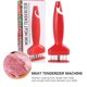thumbnail image 5 of EeaseMX Ablandador de carne de cerdo con aguja ancha y suelta, de acero inoxidable, con mango de plástico, para aflojar carne, portátil, con funda para el hogar, la tienda y la cocina (rojo), 5 of 8