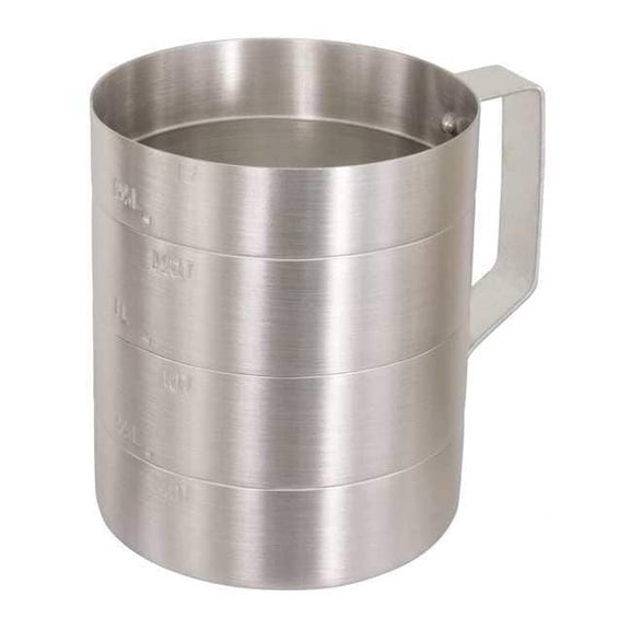 Crestware Measuring Cup,Aluminum,4 qt. Dry MEA04D