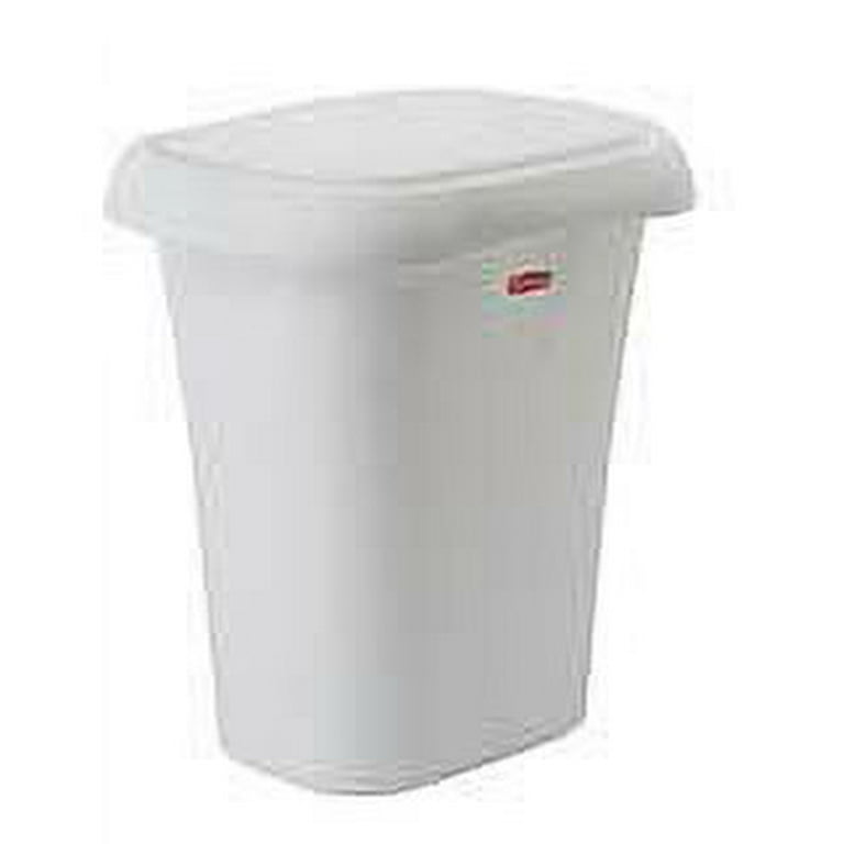 Rubbermaid 13.25 Gallon Rectangular Spring-Top Lid Wastebasket, White (3  Pack), 1 Piece - City Market