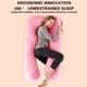 thumbnail image 5 of FloHua U-Shaped Maternity Pillow Cover – Washable & Removable, Perfect for Pregnant Women’s Sleep, Nursing & Comfort, Soft & Breathable Fabric, 5 of 9