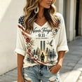 thumbnail image 5 of 9/11 25th Anniversary Shirt Womens WE Will Never Forget Tee Shirts | Lightweight Fabric,waffle V Neck Short Sleeve Tops, American Flag, 2001-2026 25Th Anniversary Tops, Patriotic Honor Tee Shirt,5XL, 5 of 6