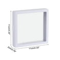 thumbnail image 2 of Floating Thin Film Display Box, ABS Frame Case 11cm x 11cm x 2cm White Pack of 4, 2 of 5
