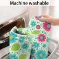 thumbnail image 5 of Pioneer Flower Floral Print Pattern Bathroom Rugs Mat, Non Slip Microfiber Bathroom Rug with Rubber Backing, Soft Mats for Bathroom Floor Tub Shower, 17"x30", 5 of 5