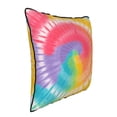 thumbnail image 3 of Velvet Rimmed Pillowcase Is Not Easy To Open Line Deformation Invisible Zipper Opening And Closing Only Pillowcase Does Not Contain Pillow Core Tie-Dye Pattern Rainbow Colors (2) 18"X18", 3 of 6