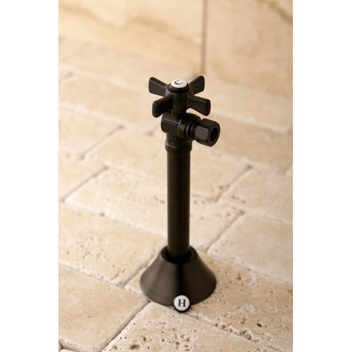 Kingston Brass CC83201 .5 in. Sweat- .37 in. OD Compression Angle Shut-Off Valve with 5 in. Extension