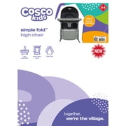 Cosco Kids Simple Fold High Chair, Black