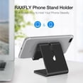 thumbnail image 3 of Universal Cell Phone Tablet Desktop Stand Desk Holder Mount Cradle Aluminium Black, 3 of 7