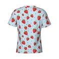 thumbnail image 6 of Vsdgher Strawberry Print Men's Dry Fit Mesh Athletic Shirts Moisture Wicking Tennis T-Shirt Tops, 6 of 9