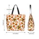 thumbnail image 5 of Balery Burger Bolsa Tote Estilo Estético con Cremalleras, Bolsa de Hombro, Bolsa de Compras Grande y Plegable, 5 of 8