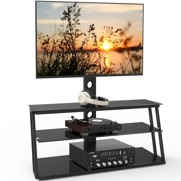 Swivel Floor TV Stand with Mount, Universal TV Stands Entertainment