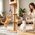 thumbnail image 7 of FEOLGEHLY Hanging Cotton Rope Ball Cat Toy for Teething, Natural Braid Cat Chew Toy, Cage-Mountable Interactive Cat Toy for Indoor Cats, Washable Multi-Pet Fun for Ages 3+ (Pink), 7 of 7