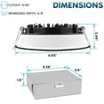 thumbnail image 4 of Luxrite 5 Inch LED Recessed Ceiling Light, 18W, 5CCT 2700K-5000K, 1600LM, Dimmable - Black, 4 of 7