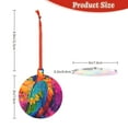 thumbnail image 3 of Cauagu Vibrant Parrot Splash Art Pattern Acrylic Christmas Pendant,1-Pack Christmas Ornaments Xmas Tree Decor Christmas Décor with Ribbon Cute Tree Hanging for Party Favors-Round Shape, 3 of 7