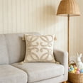 thumbnail image 3 of Decorative Throw Pillow Cover with Tufted Bunny Pattern Square Cushion Cover with Tassels for Sofa Bed Chair Living Room Home, 3 of 5