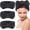 Black, variant on 3 Pcs Spa Headband for Washing Face, Pink, Blue, Black | Bow Makeup Skincare Headband, Soft Sponge, Fuzzy Terry Cloth Face Wash Headbands for Women, Facial Skincare, Face Masks