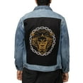 thumbnail image 2 of X RAY Jeans Mens Tiger Chains Denim Jacket, Light Blue, XL, 2 of 6