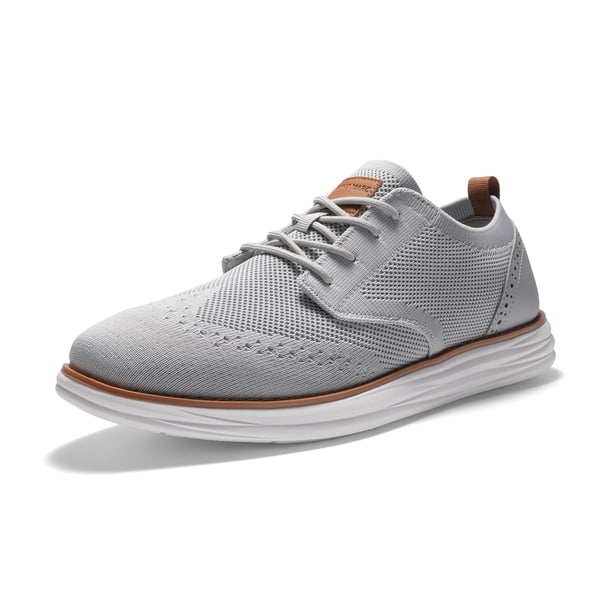Zapatillas Oxford KnitFlex de Malla para Hombre Bruno Marc en Gris
