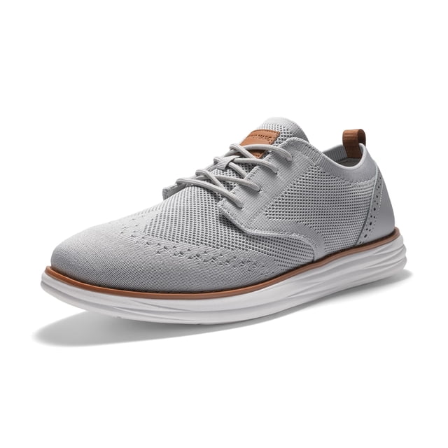 Zapatillas Oxford Bruno Marc para Hombre KnitFlex Mesh Gris Talle 10.5
