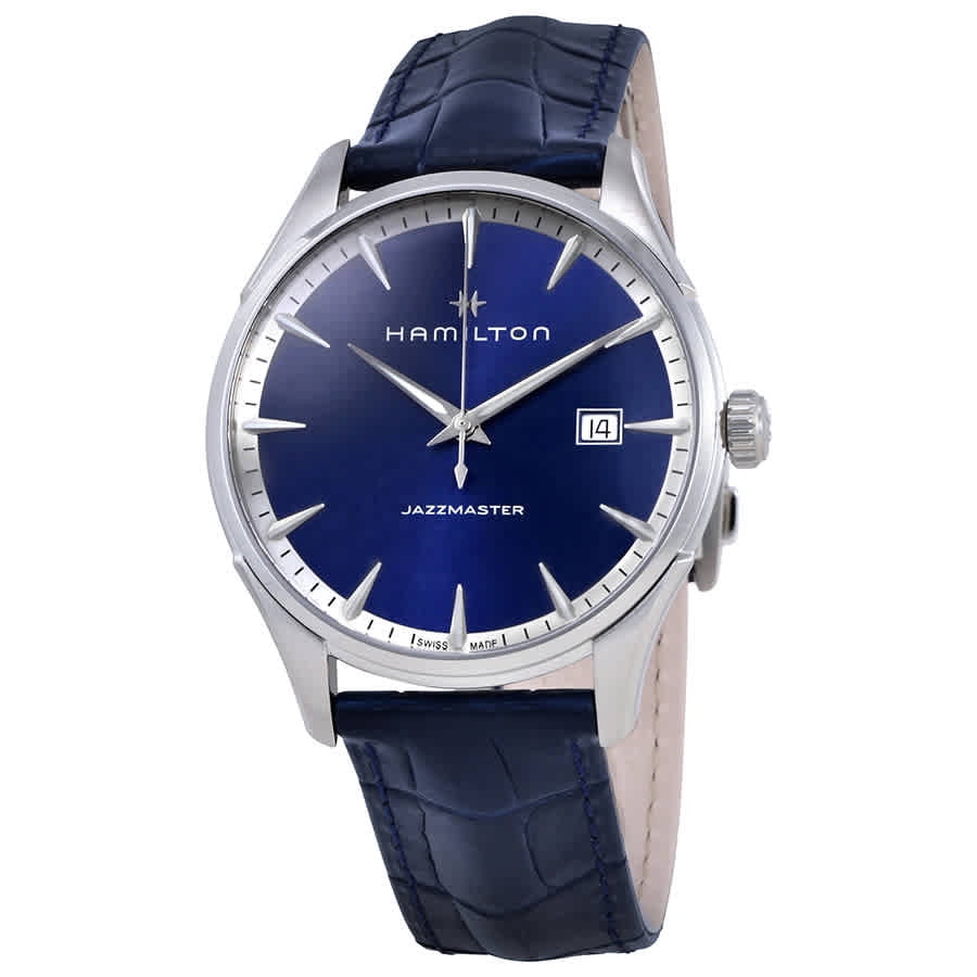 Hamilton Jazzmaster Blue Dial Men's Leather Watch H32451641