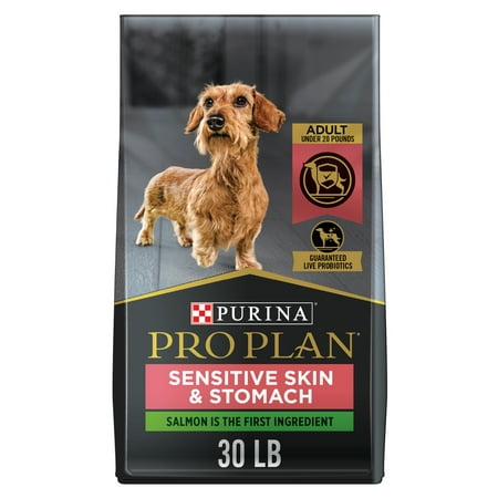 Purina Pro Plan Sensitive Skin and Stomach for Adult Dogs Under 20 lb Salmon, 30 lb Bag
