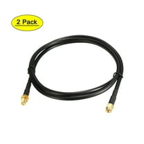 Uxcell Antenna Extension Cable RP-SMA Male to RP-SMA Female Coax Cable 3.3-Ft RG58 2pcs