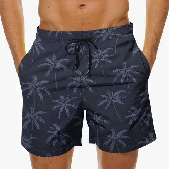 KeShDi Swim Trunks Mens Hawaiian Shorts Mesh Men's Printed Basic Drawstring Casual Beach Shorts Multicolor XL