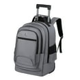 thumbnail image 2 of Bunblic Rolling Backpack Carry on Luggage Bag Multifunctional Large Capacity Computer Bag Suitcase Bag for Camping Overnight Business Gray, 2 of 8