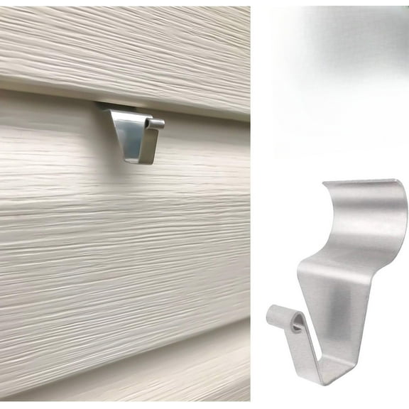 Vinyl Siding Hangers(12 Pack), Heavy Duty Clips Outdoor No-Hole Needed Vinyl Siding Hooks