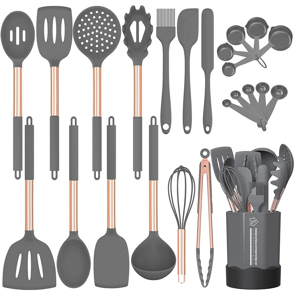 Silicone Cooking Utensil Set, Fungun 24pcs Silicone Cooking Kitchen
