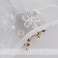 thumbnail image 6 of Floral Embroidered Semi Sheer Curtains, Farmhouse Grommet Voile Curtain, 6 of 7